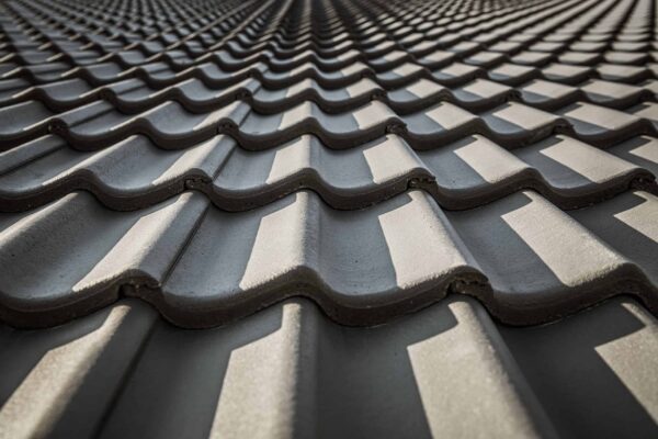 Black ceramic roof tiles